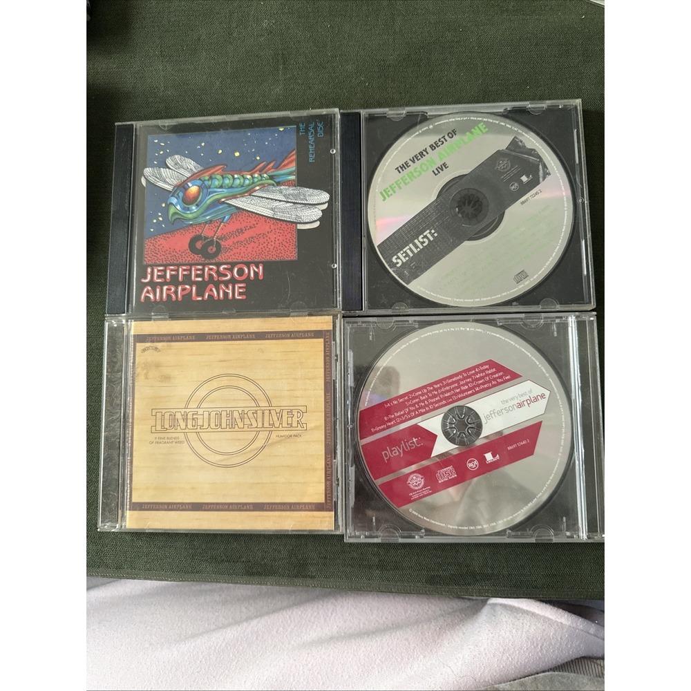 Lot Of 4 Jefferson Airplane CDs The Very Best Of, Live, Long John Silver, Remote